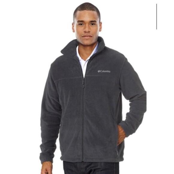 Columbia Mens Fleece Jacket Full Zip 3X Tall Dark Gray Outdoor Layering - Picture 1 of 8